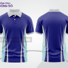 Mẫu áo thun polo basic công sở đẹp màu tím phối xanh navy ctpb4772