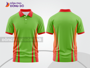 Mẫu áo polo basic đồng phục công ty đẹp màu xanh chuối phối đỏ ctpb4774