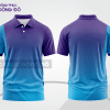 Mẫu polo basic đồng phục doanh nghiệp màu xanh cyan phối tím ctpb4803