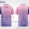 Mẫu áo thun polo basic đồng phục nhân viên đẹp màu hồng phấn phối tím ctpb4804