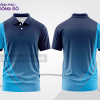 Mẫu áo thun polo basic đồng phục công ty đẹp màu xanh navy phối xanh cyan ctpb4808