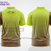 Mẫu thiết kế áo polo basic đồng phục doanh nghiệp màu xanh chuối phối nâu ctpb4809