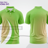 Mẫu thiết kế áo polo basic văn phòng màu xanh lá non phối kem ctpb4817