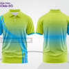 Mẫu áo thun polo basic công sở đẹp màu xanh chuối phối xanh cyan ctpb4856