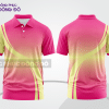 Mẫu đồng phục áo polo basic văn phòng màu hồng cánh sen phối vàng ctpb4863