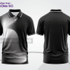 Mẫu áo thun polo basic công sở đẹp màu đen phối trắng ctpb4912