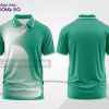 Mẫu thiết kế áo polo basic văn phòng màu xanh ngọc phối trắng ctpb4913