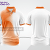 Mẫu áo polo basic đồng phục doanh nghiệp đẹp màu trắng phối cam ctpb4918