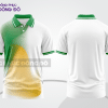 Mẫu đồng phục áo polo basic văn phòng màu trắng phối xanh lá và vàng ctpb4923