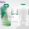 Mẫu áo polo basic đồng phục doanh nghiệp đẹp màu trắng phối xanh ngọc ctpb4934