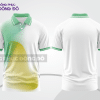 Mẫu polo basic đồng phục văn phòng màu trắng phối xanh bạc hà và vàng ctpb4935