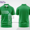Mẫu áo thun polo basic công sở đẹp màu xanh lá phối trắng ctpb4944