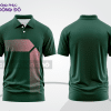Mẫu thiết kế áo polo basic văn phòng màu xanh rêu phối hồng phấn ctpb4945