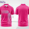 Mẫu áo polo basic đồng phục công ty đẹp màu hồng cánh sen phối trắng ctpb4946