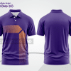 Mẫu thiết kế áo polo basic công sở màu tím phối cam ctpb4949