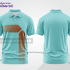 Mẫu áo thun polo basic cho doanh nghiệp đẹp màu xanh da trời phối nâu ctpb4956