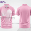 Áo polo công sở hồng phấn phối trắng CTPB4986