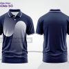 Áo polo đồng phục doanh nghiệp xanh navy phối trắng CTPB4990