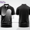 Áo polo văn phòng màu đen phối trắng CTPB4993