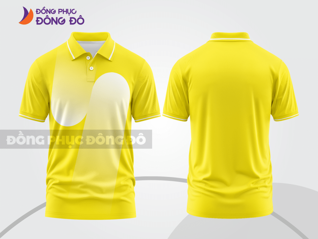 Áo polo đồng phục doanh nghiệp vàng phối trắng CTPB4997