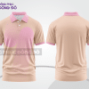 Mẫu polo basic đồng phục nhân viên màu hồng phấn họa tiết oval ctpb5003