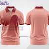 Mẫu áo polo basic đồng phục văn phòng màu hồng đất phối đỏ đô họa tiết oval ctpb5004