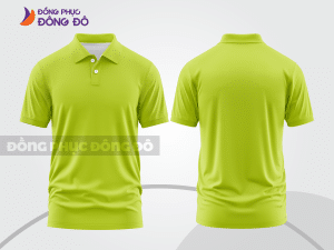 Mẫu polo basic đồng phục doanh nghiệp màu xanh chuối trơn ctpb5099