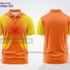 Mẫu polo basic đồng phục công sở màu cam phối vàng họa tiết chấm ctpb5117