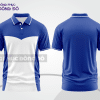 Mẫu áo polo basic đồng phục công sở màu xanh dương phối trắng họa tiết line nhánh ctpb5140