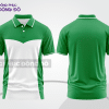 Mẫu áo thun polo basic đồng phục nhân viên màu xanh lá phối trắng họa tiết line nhánh ctpb5143