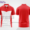 Mẫu áo thun polo basic đồng phục công ty màu đỏ phối trắng họa tiết line nhánh ctpb5147