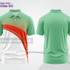 Mẫu áo polo basic đồng phục doanh nghiệp màu xanh bạc hà phối đỏ họa tiết sóng chéo ctpb5196