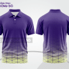 Mẫu polo basic đồng phục công ty màu tím phối xanh chuối họa tiết chấm ctpb5255