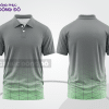 Mẫu polo basic đồng phục văn phòng màu xám phối xanh lá họa tiết chấm ctpb5258