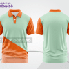 Mẫu áo thun polo basic đồng phục doanh nghiệp màu trắng phối cam và xanh lá ctpb5349