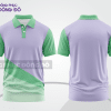 Mẫu áo polo basic đồng phục công ty màu tím nhạt phối xanh lá họa tiết chéo ctpb5365