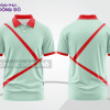 Mẫu áo polo basic đồng phục công sở màu xanh bạc hà phối đỏ họa tiết line chéo ctpb5397