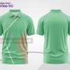 Mẫu polo basic đồng phục doanh nghiệp màu xanh bạc hà phối trắng họa tiết line chéo ctpb5418