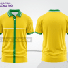 Mẫu áo thun polo basic đồng phục công ty màu vàng phối xanh lá kẻ dọc ctpb5506
