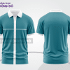 Mẫu polo basic đồng phục văn phòng màu xanh đen phối xanh cyan kẻ dọc ctpb5514