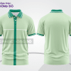 Mẫu polo basic đồng phục nhân viên màu xanh bạc hà kẻ dọc ctpb5518