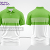 Mẫu áo polo basic đồng phục công ty màu xanh lá non phối trắng ngang ngực ctpb5546