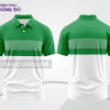 Mẫu áo thun polo basic đồng phục doanh nghiệp màu xanh lá phối trắng ngang ngực ctpb5547