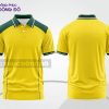 Mẫu polo basic đồng phục doanh nghiệp màu vàng phối xanh lá mảng vai ctpb5609