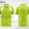Mẫu áo polo basic đồng phục công sở màu xanh chuối phối trắng mảng vai ctpb5630