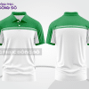 Mẫu polo basic đồng phục công ty màu xanh lá phối trắng kẻ ngang ngực ctpb5738