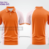 Mẫu polo basic đồng phục doanh nghiệp màu cam trơn phối viền trắng ctpb5865