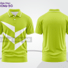 Mẫu polo basic đồng phục công ty màu xanh chuối họa tiết chữ V ctpb5965