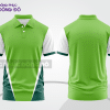 Mẫu polo basic đồng phục nhân viên màu xanh lá non phối trắng họa tiết chữ V ctpb5987