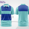 Mẫu áo polo basic đồng phục doanh nghiệp màu xanh dương phối xanh bạc hà mảng vai ctpb6021